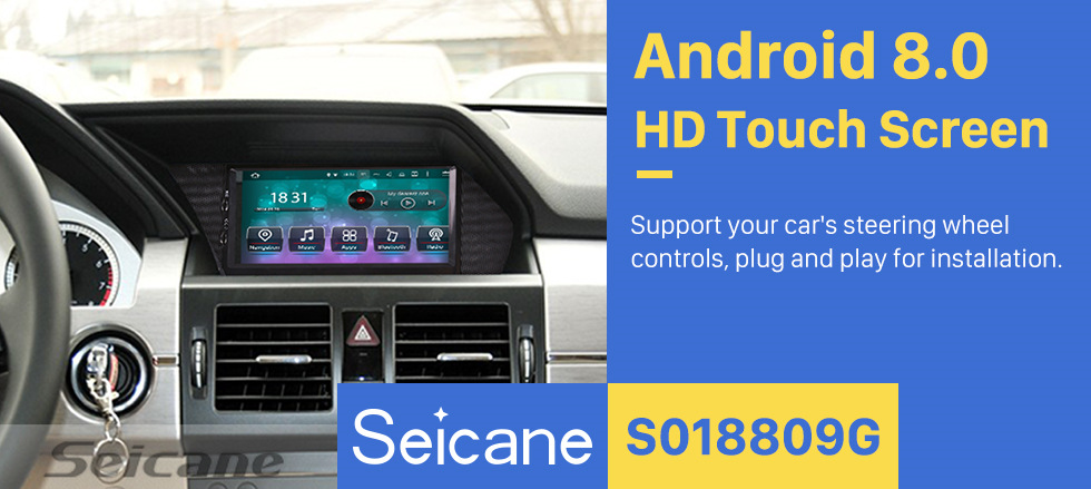 Seicane 2008-2016 Mercedes Benz GLK X204 GLK350 GLK320 GLK280 GLK250 GLK220 GLK200 7 inch Android 8.0 Radio GPS Navigation Upgrade DVD Player HD Touchscreen Bluetooth WIFI 1080P Steering Wheel Control Seicane 2008-2016 Mercedes Benz GLK X204 GLK350 GLK320 GLK280 GLK250 GLK220 GLK200 7 inch Android 8.0 Radio GPS Navigation Upgrade DVD Player HD Touchscreen Bluetooth WIFI 1080P Steering Wheel Control