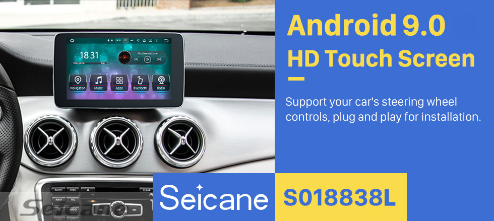 Seicane 2016 2017 2018 Mercedes Benz A/GLA Class 2017- 2018 G Class 2015-2018 CLA/CLS Class Android 9.0 Radio 9 inch 1024*600 HD Touchscreen GPS Navigation Bluetooth WIFI SWC Seicane 2016 2017 2018 Mercedes Benz A/GLA Class 2017- 2018 G Class 2015-2018 CLA/CLS Class Android 9.0 Radio 9 inch 1024*600 HD Touchscreen GPS Navigation Bluetooth WIFI SWC