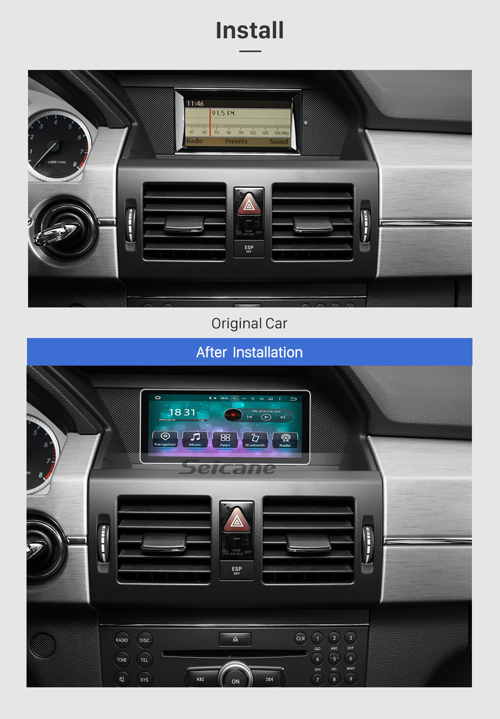 Seicane 10.25 inch 1280*480 Touchscreen Radio Android 8.0 Car Stereo for 2008-2015 Mercedes Benz GLK Class X204 GLK200 GLK250 Bluetooth WIFI GPS Navigation 1080P Video Player SWC support DVR Rearview Camera Seicane 10.25 inch 1280*480 Touchscreen Radio Android 8.0 Car Stereo for 2008-2015 Mercedes Benz GLK Class X204 GLK200 GLK250 Bluetooth WIFI GPS Navigation 1080P Video Player SWC support DVR Rearview Camera