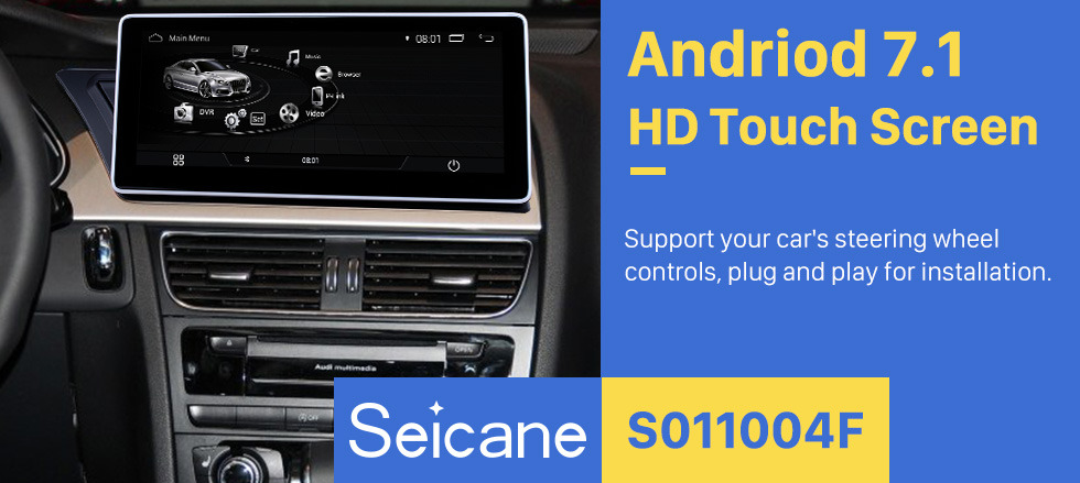 Seicane 10,25 polegadas Android 7.1 sistema de navegação de unidade de cabeça estéreo de rádio de carro para 2009-2014 AUDI A4 com música Bluetooth WIFI FM AM suporte USB câmera de visão traseira controle de volante Seicane 10,25 polegadas Android 7.1 sistema de navegação de unidade de cabeça estéreo de rádio de carro para 2009-2014 AUDI A4 com música Bluetooth WIFI FM AM suporte USB câmera de visão traseira controle de volante