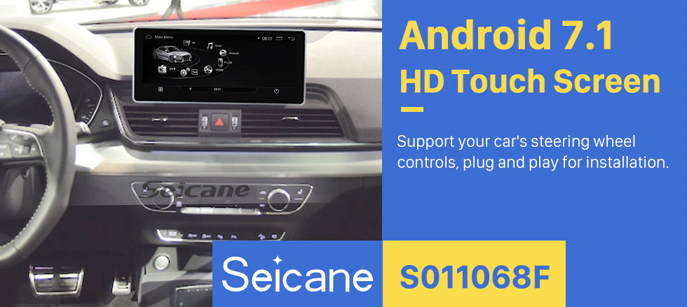Seicane 10,25 Zoll Android 7.1 Autoradio Stereo GPS Navigationssystem Kopfeinheit für 2017 AUDI Q5 mit 1280 * 480 Touchscreen WIFI FM AM Bluetooth-Musik Unterstützung Carplay DVR Lenkradsteuerung Seicane 10,25 Zoll Android 7.1 Autoradio Stereo GPS Navigationssystem Kopfeinheit für 2017 AUDI Q5 mit 1280 * 480 Touchscreen WIFI FM AM Bluetooth-Musik Unterstützung Carplay DVR Lenkradsteuerung