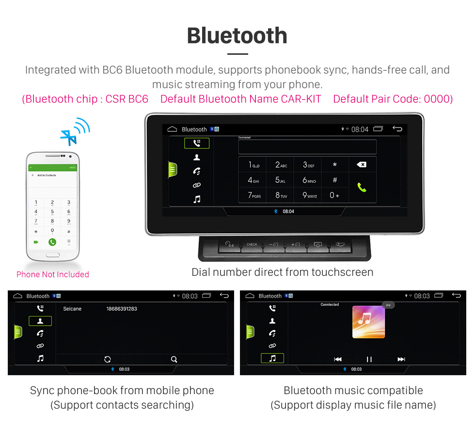 Seicane 10,25 polegadas sistema de navegação GPS de carro estéreo 7.1 unidade de cabeça estéreo para 2011-2015 audi a6 com 1280 * 480 touchscreen WIFI FM AM Bluetooth música suporte USB controle de volante câmera retrovisor Seicane 10,25 polegadas sistema de navegação GPS de carro estéreo 7.1 unidade de cabeça estéreo para 2011-2015 audi a6 com 1280 * 480 touchscreen WIFI FM AM Bluetooth música suporte USB controle de volante câmera retrovisor