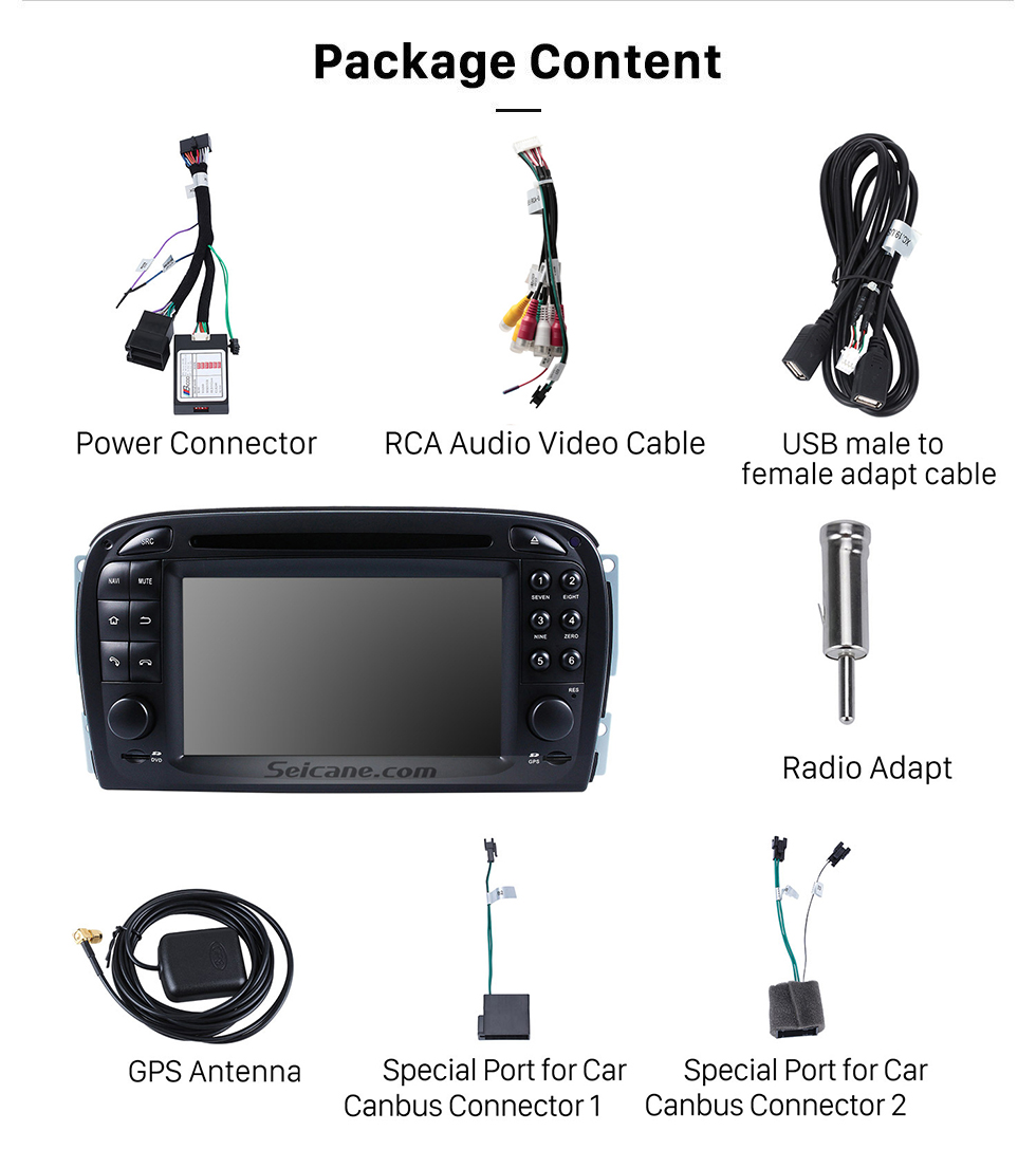 Seicane Android 10.0 Car dvd player 7 inch for Mercedes SL R230 SL350 SL500 SL55 SL600 SL65 with GPS Radio TV Bluetooth Seicane Android 10.0 Car dvd player 7 inch for Mercedes SL R230 SL350 SL500 SL55 SL600 SL65 with GPS Radio TV Bluetooth