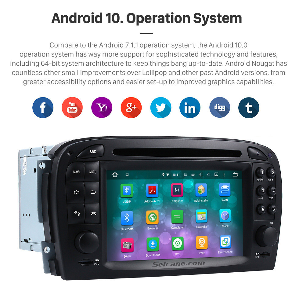 Seicane Android 10.0 Car dvd player 7 inch for Mercedes SL R230 SL350 SL500 SL55 SL600 SL65 with GPS Radio TV Bluetooth Seicane Android 10.0 Car dvd player 7 inch for Mercedes SL R230 SL350 SL500 SL55 SL600 SL65 with GPS Radio TV Bluetooth