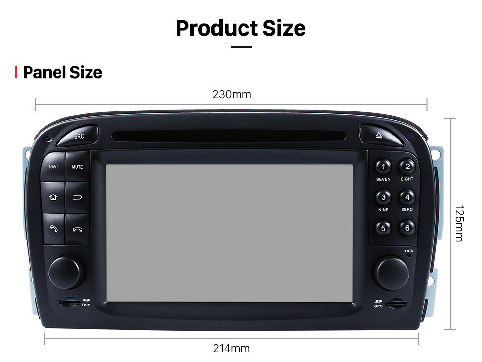 Seicane Android 10.0 Car dvd player 7 inch for Mercedes SL R230 SL350 SL500 SL55 SL600 SL65 with GPS Radio TV Bluetooth