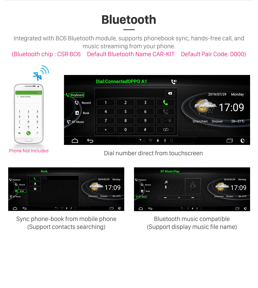 Seicane 8,8 Zoll Android 9.0 GPS Navigationsradio für 2005-2009 Audi A6 mit HD Touchscreen Bluetooth Unterstützung Carplay TPMS OBD2 Seicane 8,8 Zoll Android 9.0 GPS Navigationsradio für 2005-2009 Audi A6 mit HD Touchscreen Bluetooth Unterstützung Carplay TPMS OBD2