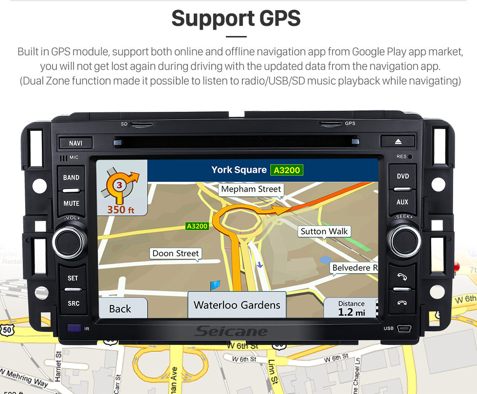 Seicane OEM Android 9.0 Système de navigation GPS 2006-2011 Buick Lucerne avec Radio Lecteur DVD Écran tactile Bluetooth DVR WIFI Commande au volant Seicane OEM Android 9.0 Système de navigation GPS 2006-2011 Buick Lucerne avec Radio Lecteur DVD Écran tactile Bluetooth DVR WIFI Commande au volant