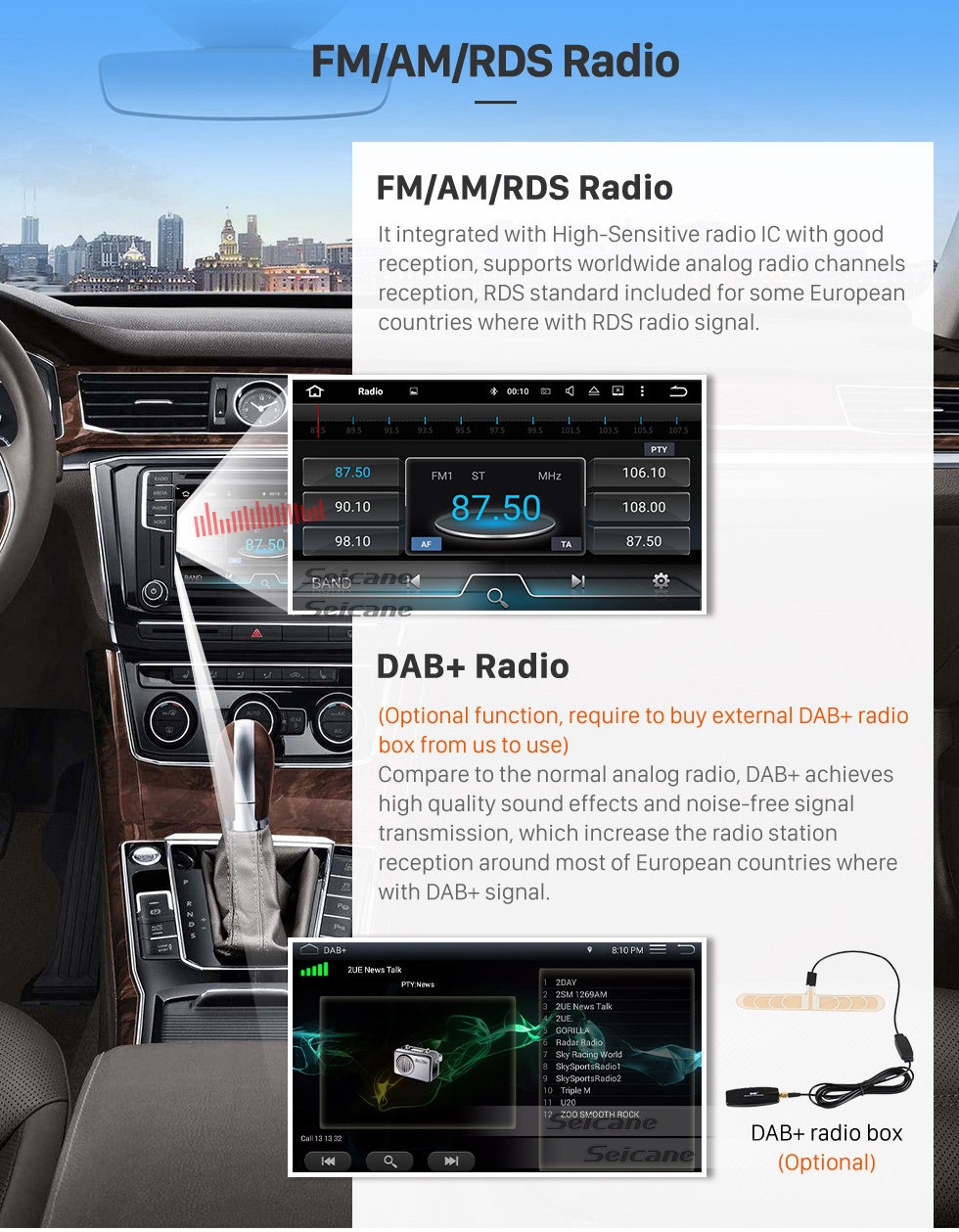 Seicane OEM Android 9.0 Système de navigation GPS 2006-2011 Buick Lucerne avec Radio Lecteur DVD Écran tactile Bluetooth DVR WIFI Commande au volant Seicane OEM Android 9.0 Système de navigation GPS 2006-2011 Buick Lucerne avec Radio Lecteur DVD Écran tactile Bluetooth DVR WIFI Commande au volant
