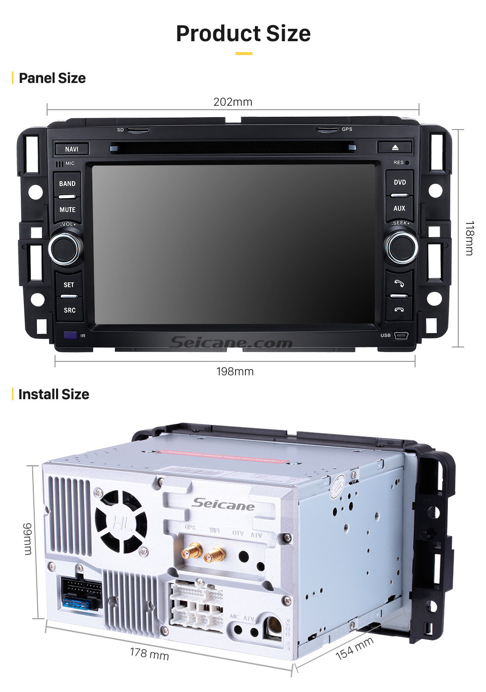 Seicane OEM Android 9.0 Système de navigation GPS 2006-2011 Buick Lucerne avec Radio Lecteur DVD Écran tactile Bluetooth DVR WIFI Commande au volant Seicane OEM Android 9.0 Système de navigation GPS 2006-2011 Buick Lucerne avec Radio Lecteur DVD Écran tactile Bluetooth DVR WIFI Commande au volant