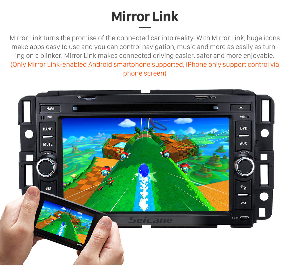 Seicane Bluetooth Radio Android 9.0 GPS Navigationssystem 2007-2011 GMC Acadia mit DVD-Player Touchscreen DVR WIFI TV Lenkradsteuerung Seicane Bluetooth Radio Android 9.0 GPS Navigationssystem 2007-2011 GMC Acadia mit DVD-Player Touchscreen DVR WIFI TV Lenkradsteuerung