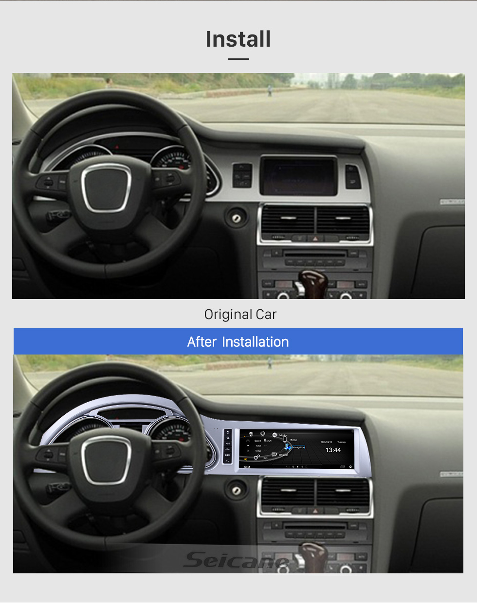 Seicane 10,25 polegadas para 2010 2011 2012 2013 2014 2015 Audi Q7 Rádio Bluetooth Android 9.0 HD Touchscreen Suporte de navegação GPS Carplay DAB + DVR Seicane 10,25 polegadas para 2010 2011 2012 2013 2014 2015 Audi Q7 Rádio Bluetooth Android 9.0 HD Touchscreen Suporte de navegação GPS Carplay DAB + DVR