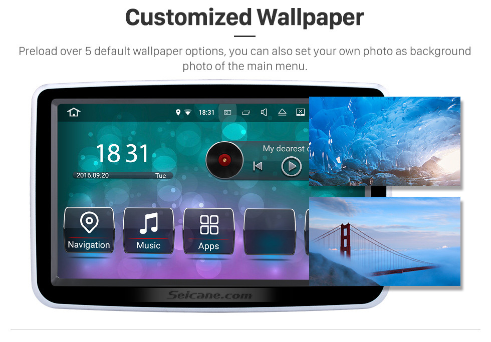 Seicane 8 pulgadas Android 9.0 HD 1024 * 600 Pantalla táctil para 2012-2016 Mercedes Benz Clase A W176 con sistema de navegación GPS Reproductor de DVD Control de volante WiFi 1080P Video