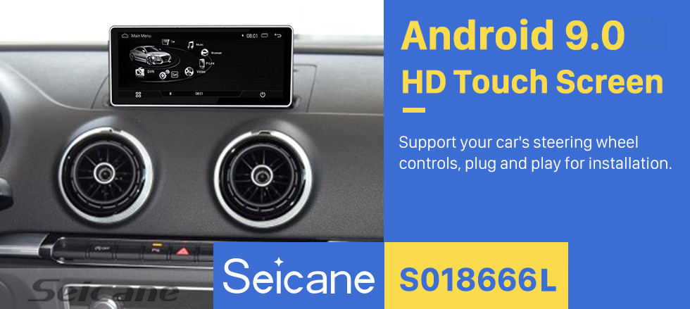 Seicane 10,25 zoll Android 9.0 Radio für 2016 AUDI A3 HD Touchscreen Bluetooth GPS Navigation Upgrage Head Unit unterstützung 3G WIFI USB Spiegel Link TPMS OBD DVR 1080 P Video Carplay Seicane 10,25 zoll Android 9.0 Radio für 2016 AUDI A3 HD Touchscreen Bluetooth GPS Navigation Upgrage Head Unit unterstützung 3G WIFI USB Spiegel Link TPMS OBD DVR 1080 P Video Carplay