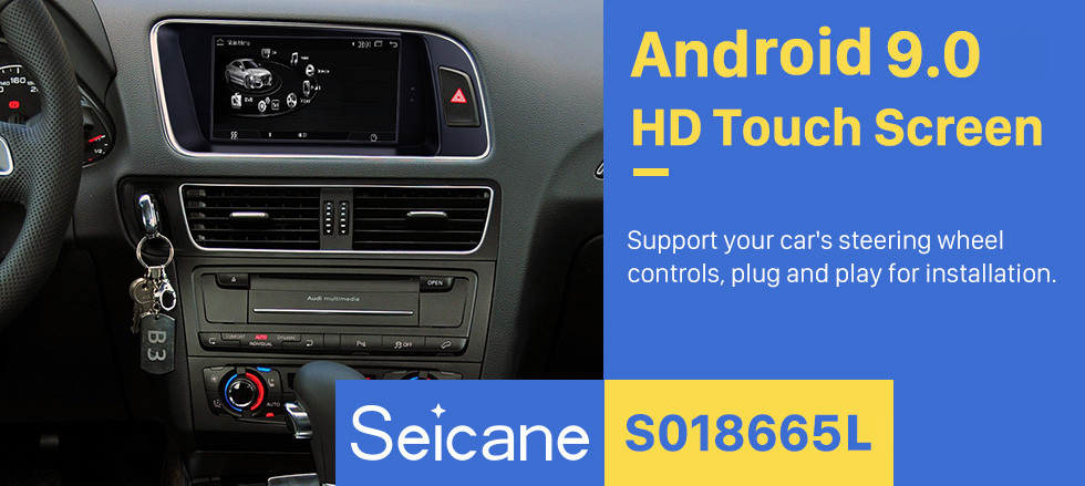 Seicane 2009-2018 AUDI A4 A5 Q3 Linkslenker Autoradio GPS Navigation Android 9.0 HD Touchscreen 7 Zoll Auto Stereo 1080P Videoplayer Bluetooth Telefon Wifi USB Carplay Lenkradsteuerung Seicane 2009-2018 AUDI A4 A5 Q3 Linkslenker Autoradio GPS Navigation Android 9.0 HD Touchscreen 7 Zoll Auto Stereo 1080P Videoplayer Bluetooth Telefon Wifi USB Carplay Lenkradsteuerung