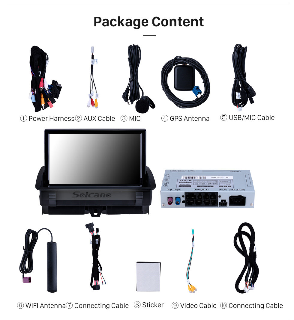 Seicane Android 9.0 Radio Navegación GPS de 8 pulgadas para 2011-2018 AUDI Q3 Unidad principal HD Pantalla táctil Reproductor de video USB Bluetooth Carplay Control del volante WIFI 1080P Soporte de TV digital OBD2 TPMS Seicane Android 9.0 Radio Navegación GPS de 8 pulgadas para 2011-2018 AUDI Q3 Unidad principal HD Pantalla táctil Reproductor de video USB Bluetooth Carplay Control del volante WIFI 1080P Soporte de TV digital OBD2 TPMS