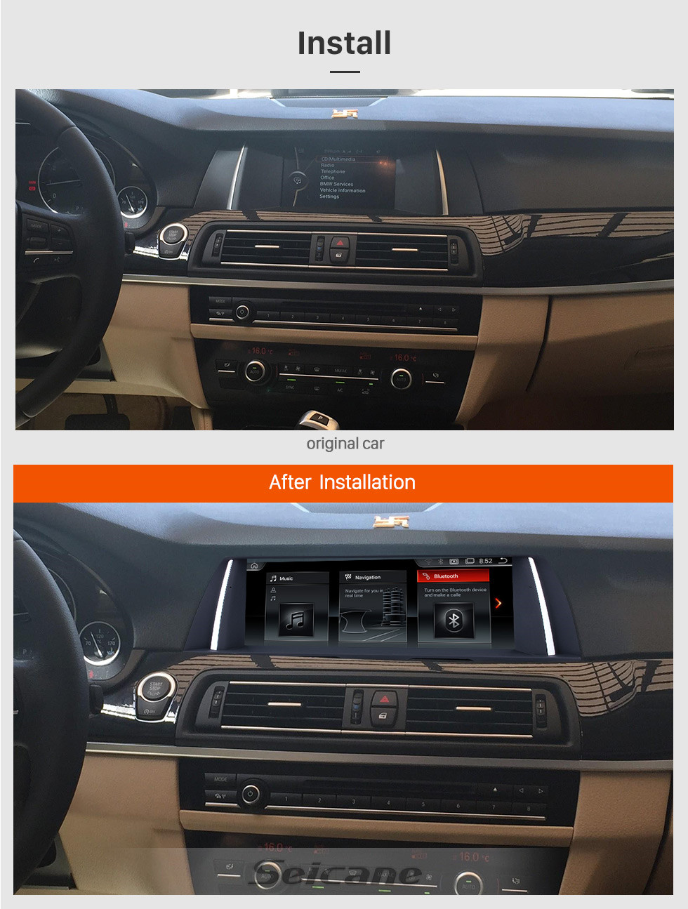 Seicane 10.25 Inch Android 9.0 HD Touchscreen In Dash Radio Head Unit For 2011 2012 BMW 5 Series F10/F11 CIC Car Stereo GPS Navigation System Bluetooth Phone MP3 WIFI Support Backup Camera Steering Wheel Control Seicane 10.25 Inch Android 9.0 HD Touchscreen In Dash Radio Head Unit For 2011 2012 BMW 5 Series F10/F11 CIC Car Stereo GPS Navigation System Bluetooth Phone MP3 WIFI Support Backup Camera Steering Wheel Control