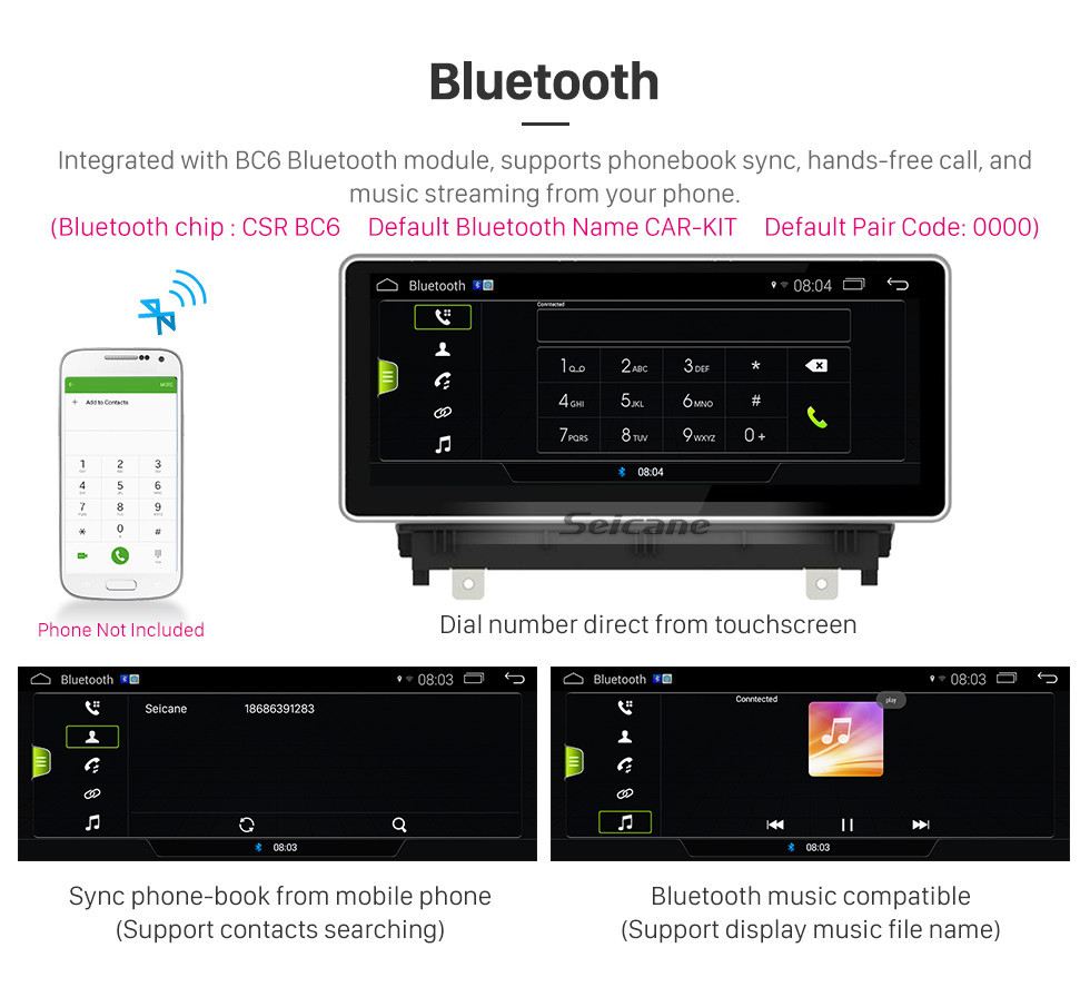 Seicane 10.25 pulgadas 2017 AUDI A3 Android 9.0 Sistema de navegación GPS para automóvil Unidad principal estéreo de radio con pantalla táctil WIFI FM AM Bluetooth música Soporte Carplay DVR Cámara de vista trasera Seicane 10.25 pulgadas 2017 AUDI A3 Android 9.0 Sistema de navegación GPS para automóvil Unidad principal estéreo de radio con pantalla táctil WIFI FM AM Bluetooth música Soporte Carplay DVR Cámara de vista trasera