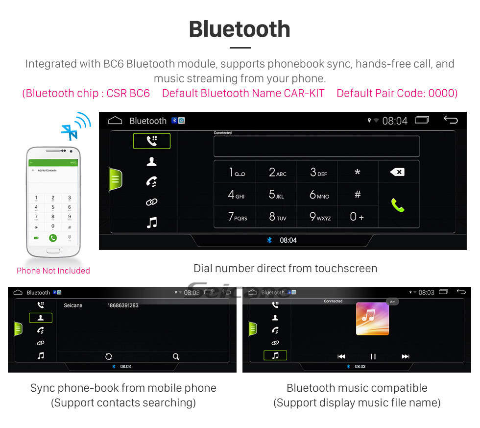 Seicane 10.25 pulgadas 2006-2015 AUDI Q7 Android 9.0 Unidad principal del automóvil Sistema de navegación GPS Radio Estéreo con pantalla táctil WIFI FM AM Bluetooth música Soporte Control del volante Cámara de visión trasera USB Seicane 10.25 pulgadas 2006-2015 AUDI Q7 Android 9.0 Unidad principal del automóvil Sistema de navegación GPS Radio Estéreo con pantalla táctil WIFI FM AM Bluetooth música Soporte Control del volante Cámara de visión trasera USB