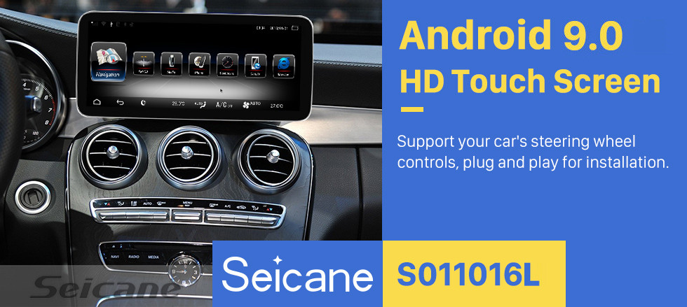 Seicane 10.25 inch Mercedes Benz C-W205 GLC-X253(2015--)/ V-W446(2016--) NTG 5.0/5.1 Android 9.0 GPS Navigation Radio Bluetooth HD Touchscreen support 1080P Carplay Seicane 10.25 inch Mercedes Benz C-W205 GLC-X253(2015--)/ V-W446(2016--) NTG 5.0/5.1 Android 9.0 GPS Navigation Radio Bluetooth HD Touchscreen support 1080P Carplay