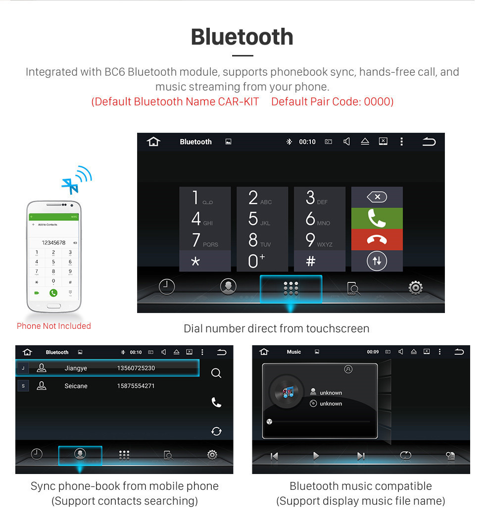 Seicane Android 10.0 Auto-DVD-Player 7 Zoll für Mercedes SL R230 SL350 SL500 SL55 SL600 SL65 mit GPS Radio TV Bluetooth