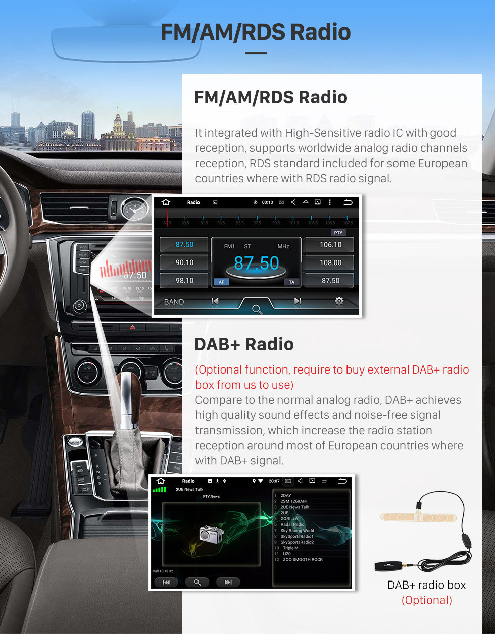 Seicane Android 10.0 GPS-навигационная система для Mercedes SL R230 SL350 SL500 SL55 SL600 SL65 2001-2004 гг. с DVD-плеером Сенсорный экран Радио Bluetooth WiFi TV HD 1080P Видеокамера резервного копирования Управление рулевым колесом USB SD