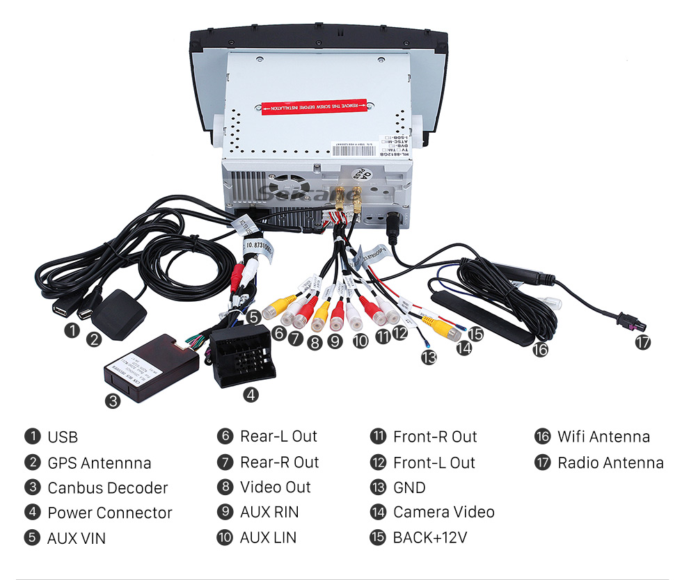 Seicane Android 10.0 GPS Навигационная система для 2006-2011 Mercedes-Benz CLK W209 CLK270 CLK320 CLK350 CLK500 с радио DVD-плеер с сенсорным экраном Bluetooth WiFi TV HD 1080P Резервное копирование видео Камера управления рулевого колеса USB SD