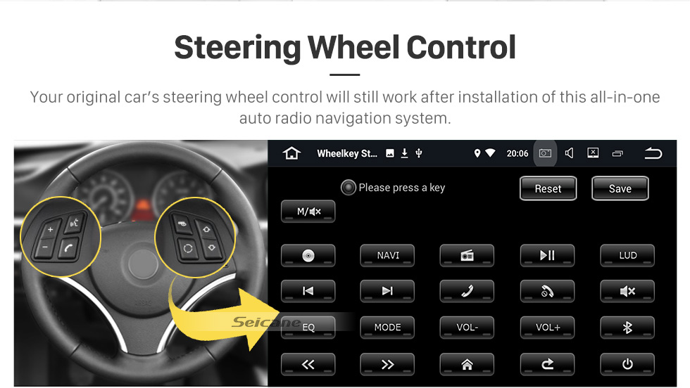 Seicane Android 10.0 GPS Навигационная система для 2006-2011 Mercedes-Benz CLK W209 CLK270 CLK320 CLK350 CLK500 с радио DVD-плеер с сенсорным экраном Bluetooth WiFi TV HD 1080P Резервное копирование видео Камера управления рулевого колеса USB SD