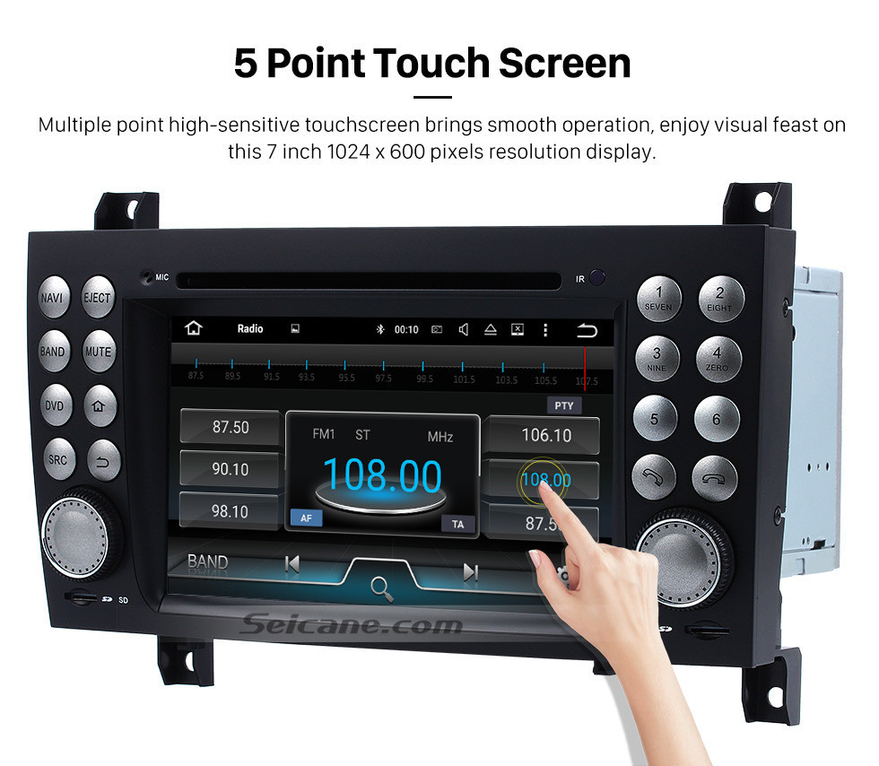 Seicane OEM Android 10.0 DVD Player Sistema de navegação GPS para 2004-2012 Mercedes-Benz SLK W171 R171 com HD 1080P Vídeo Bluetooth Touch Screen Rádio WiFi TV Backup Câmera controle de volante USB SD