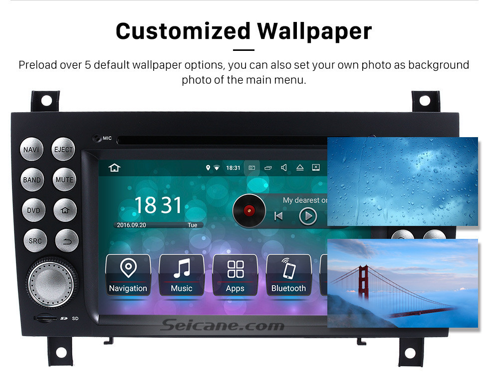 Seicane OEM Android 10.0 DVD Player GPS Navigation system for 2004-2012 Mercedes-Benz SLK W171 R171 with HD 1080P Video Bluetooth Touch Screen Radio WiFi TV Backup Camera steering wheel control USB SD 