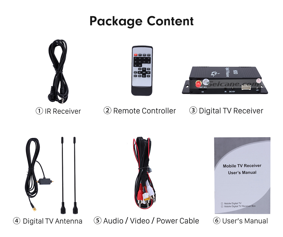 Seicane ISDB receptor de TV digital para América del Sur Japón