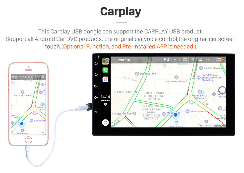 Seicane Radio de navigation GPS à écran tactile Android 8.1 de 7 pouces pour Toyota Sequoia / Toundra 2006-2013 2008-2015 avec prise en charge de Bluetooth WIFI Carplay SWC TPMS