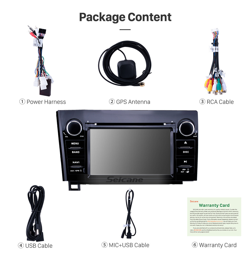 Seicane 7 inch Android 8.1 Touchscreen GPS Navigation Radio for 2008-2015 Toyota Sequoia/2006-2013 Tundra with Bluetooth WIFI support Carplay SWC TPMS Seicane 7 inch Android 8.1 Touchscreen GPS Navigation Radio for 2008-2015 Toyota Sequoia/2006-2013 Tundra with Bluetooth WIFI support Carplay SWC TPMS