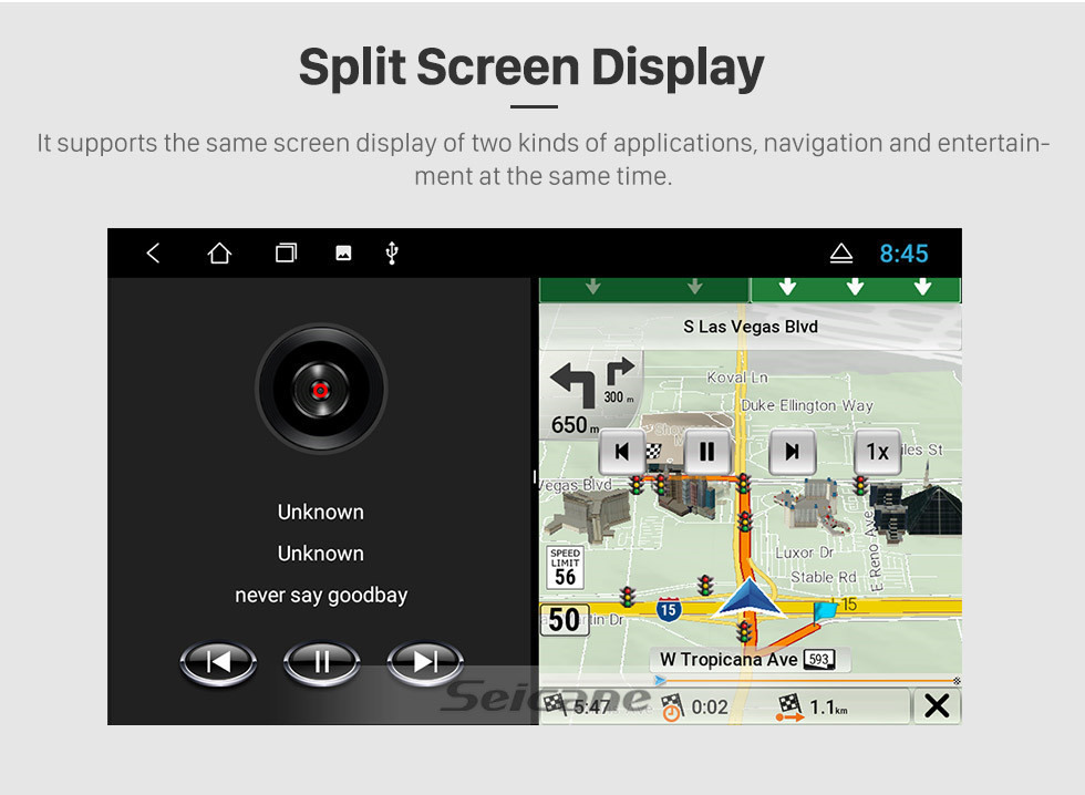 Seicane 7 pulgadas con Android 8.1 Radio de navegación GPS con pantalla táctil para 2008-2015 Toyota Sequoia / 2006-2013 Tundra con Bluetooth WIFI compatible con Carplay SWC TPMS