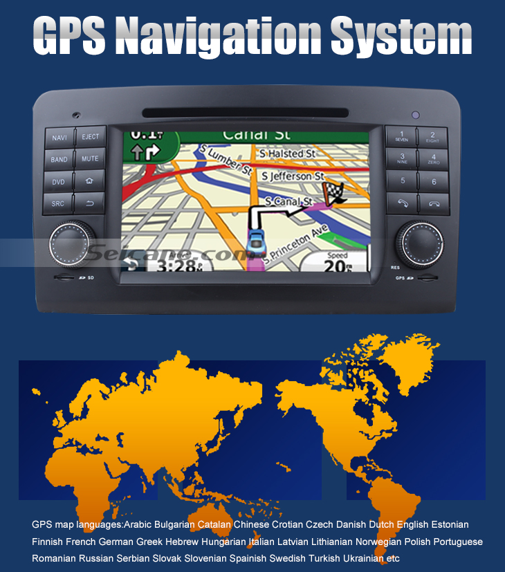 GPS Navigation System Lecteur DVD de voiture pour Benz GL CLASS avec GPS Radio TV Bluetooth