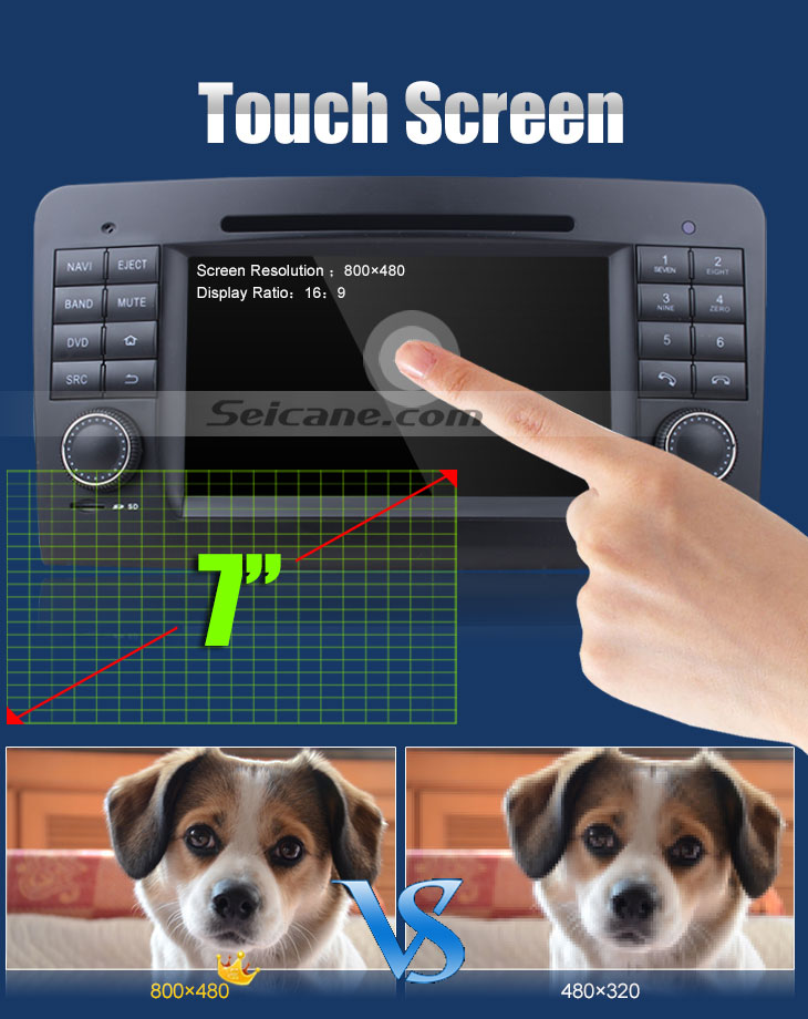 Touch Screen leitor de dvd Carro para Benz GL CLASSE com GPS rádio tv bluetooth