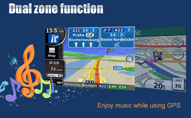 Dual zone function Lecteur DVD de voiture pour Benz GL CLASS avec GPS Radio TV Bluetooth