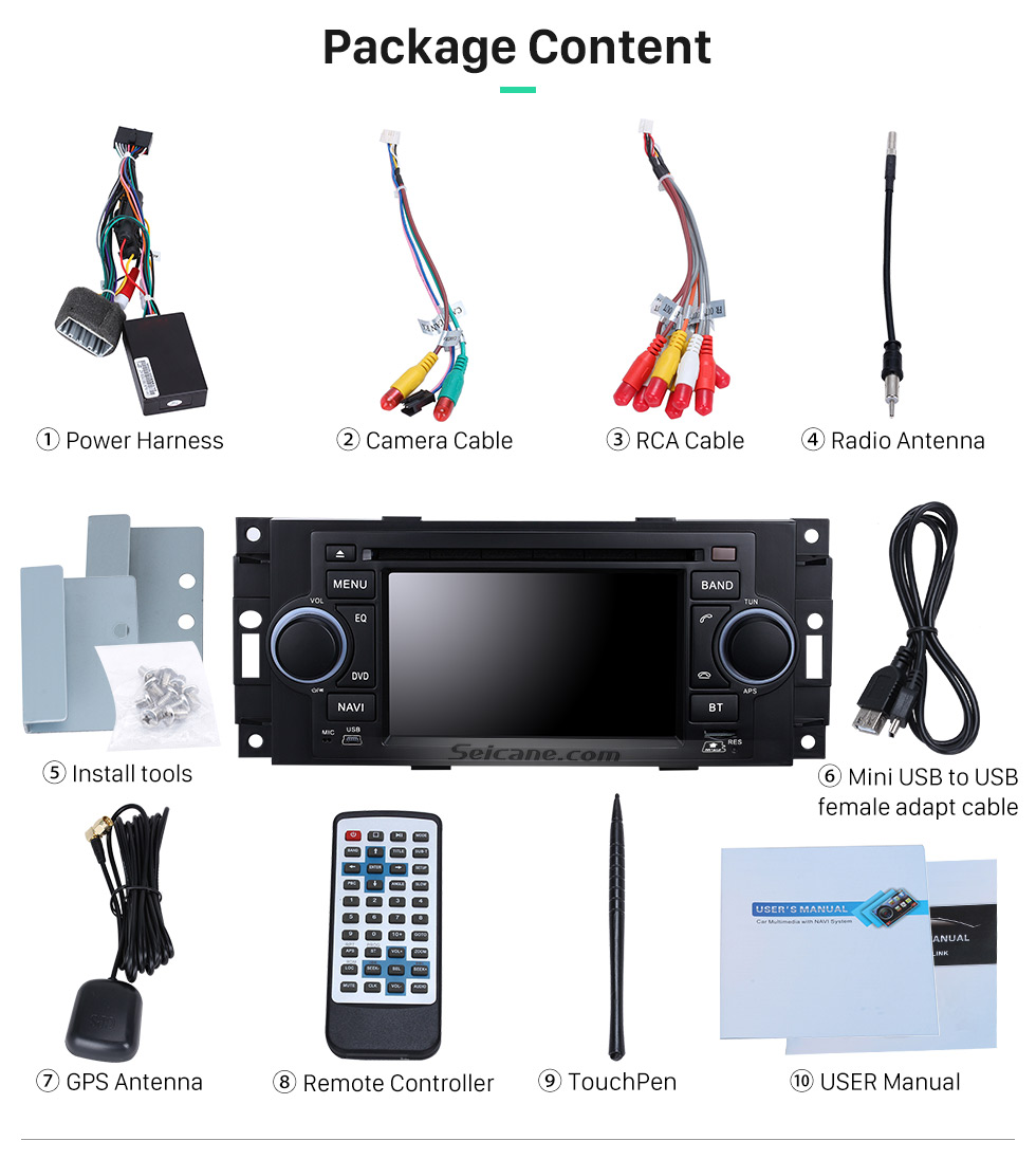 Seicane Em traço Autoradio Navegação GPS Bluetooth para 2006 2007 Mitsubishi Raider com DVD Sintonizador de TV AUX IPOD MP3 Controle de volante Dual Zone SD USB Seicane Em traço Autoradio Navegação GPS Bluetooth para 2006 2007 Mitsubishi Raider com DVD Sintonizador de TV AUX IPOD MP3 Controle de volante Dual Zone SD USB