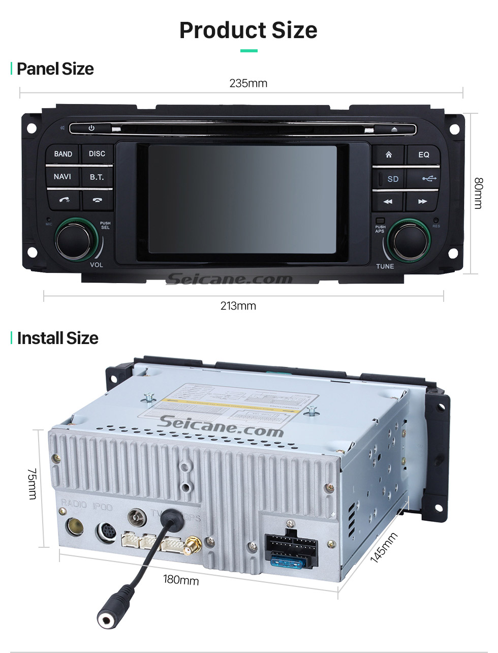 Seicane 1999 2000 2001-2004 Jeep Grand Cherokee unidade principal Auto A / V DVD Rádio GPS Navegação Bluetooth Música Sintonizador de TV Controle de volante Zona dual IPOD AUX Seicane 1999 2000 2001-2004 Jeep Grand Cherokee unidade principal Auto A / V DVD Rádio GPS Navegação Bluetooth Música Sintonizador de TV Controle de volante Zona dual IPOD AUX