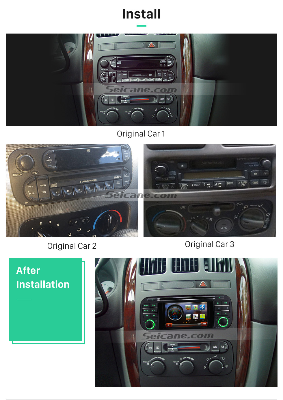 Seicane 1999 2000 2001-2004 Jeep Grand Cherokee unidade principal Auto A / V DVD Rádio GPS Navegação Bluetooth Música Sintonizador de TV Controle de volante Zona dual IPOD AUX Seicane 1999 2000 2001-2004 Jeep Grand Cherokee unidade principal Auto A / V DVD Rádio GPS Navegação Bluetooth Música Sintonizador de TV Controle de volante Zona dual IPOD AUX