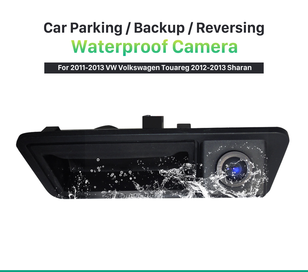 Seicane HD Wired Estacionamento backup Invertendo Camera para 2011-2013 VW Volkswagen Touareg 2012-2013 Sharan Waterproof régua de quatro cores e logo LR Night Vision frete grátis