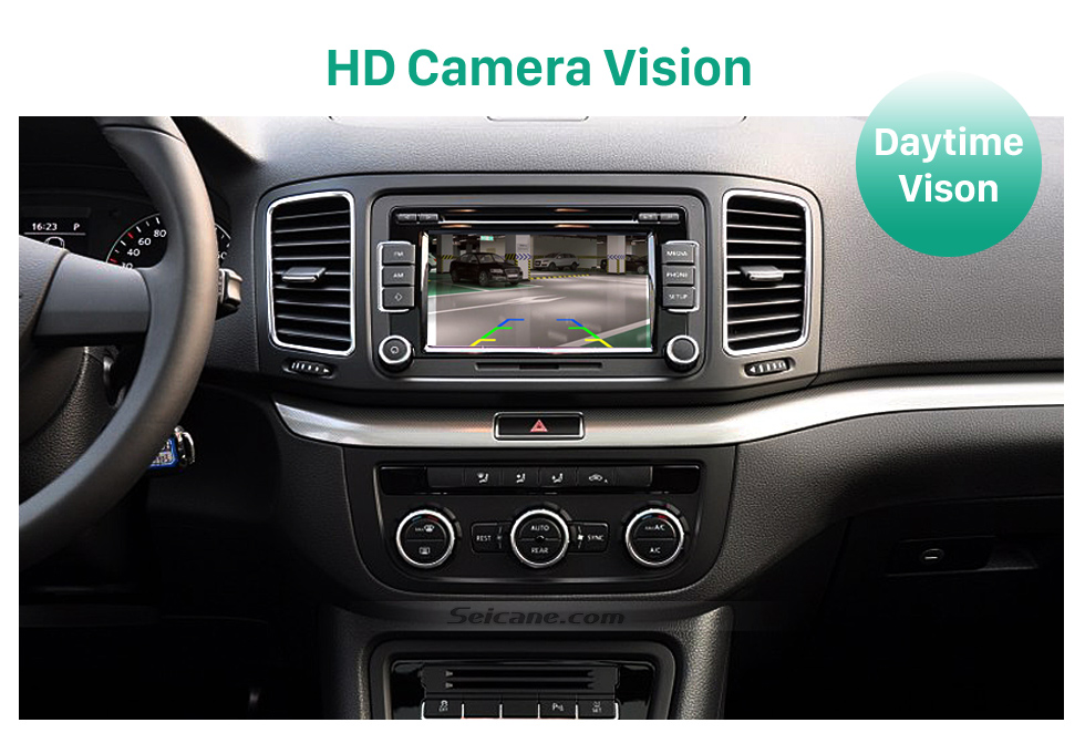 HD Camera Vision HD Wired Car Parking Backup Reversing Camera for 2011-2013 VW Volkswagen Touareg 2012-2013 Sharan Waterproof four-color ruler and LR logo Night Vision free shipping