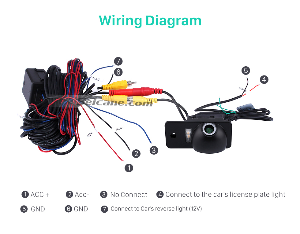 Seicane 170° HD Waterproof Blue Ruler Night Vision Car Rearview Camera for 2007-2011 Audi A6L free shipping