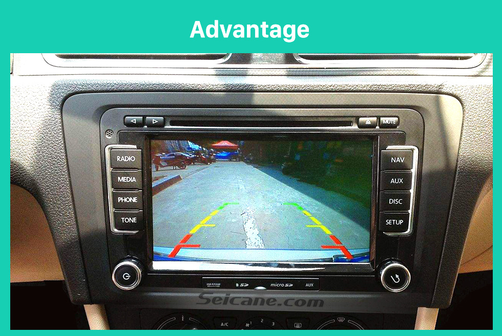 Seicane 170° HD Waterproof Blue Ruler Night Vision Car Rearview Camera for 2007-2011 Audi A6L free shipping