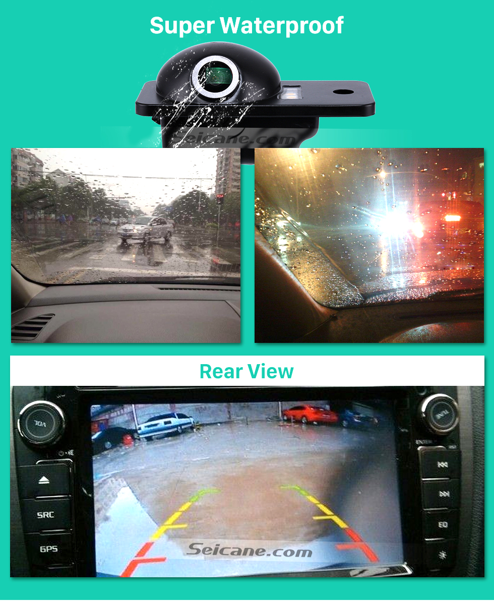 Seicane 170° HD Waterproof Blue Ruler Night Vision Car Rearview Camera for 2007-2011 Audi A6L free shipping