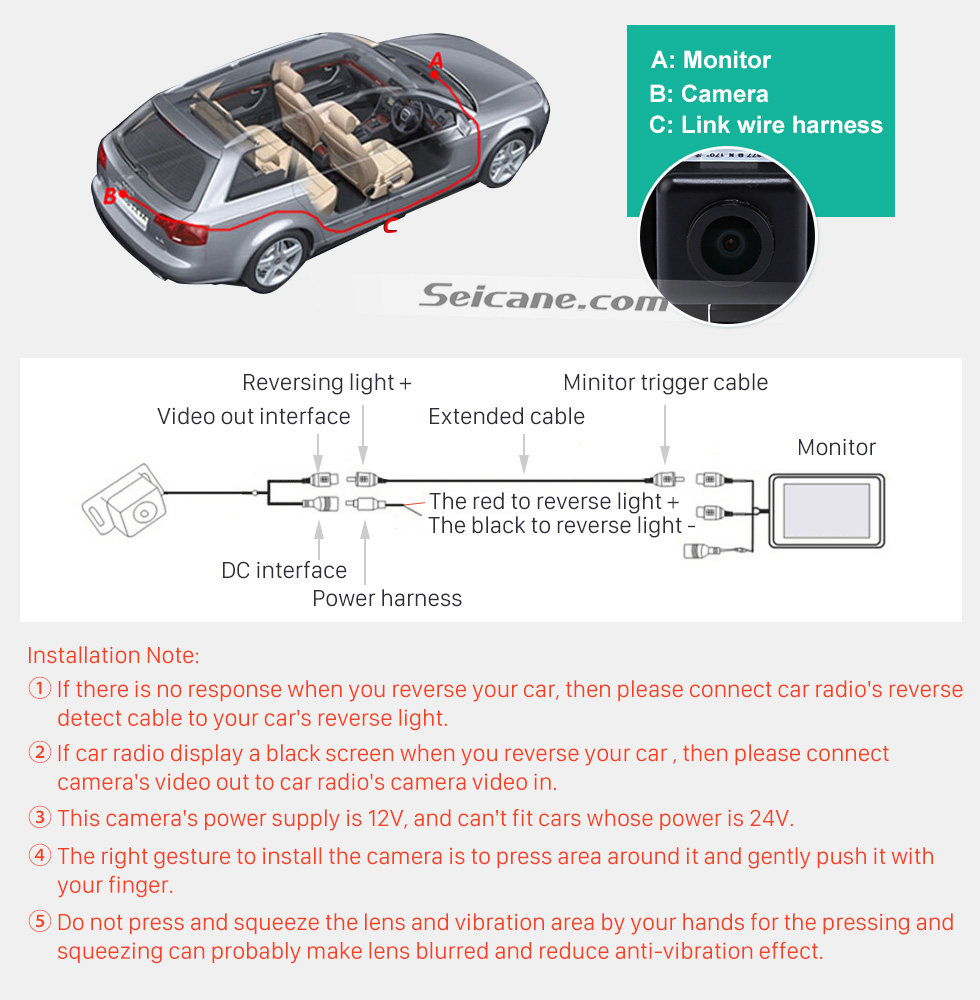 Seicane HD Wired Car Parking Backup Reversing Camera for 2008-2012 Mercedes-Benz ML 2008-2012 GL Waterproof four-color ruler and LR logo Night Vision free shipping Seicane HD Wired Car Parking Backup Reversing Camera for 2008-2012 Mercedes-Benz ML 2008-2012 GL Waterproof four-color ruler and LR logo Night Vision free shipping