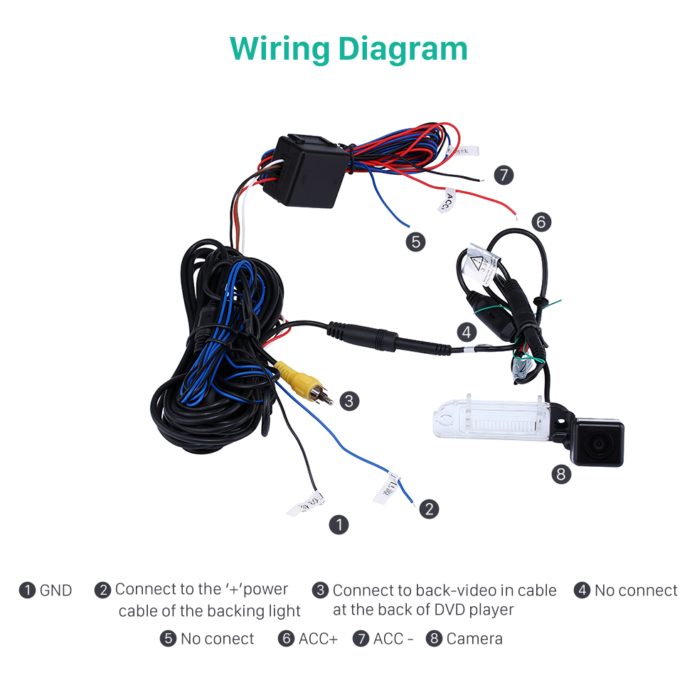 Wiring Diagram HD Carro Retrovisor Câmera para 2008-2012 Mercedes-Benz GL 2008-2012 ML Frete grátis