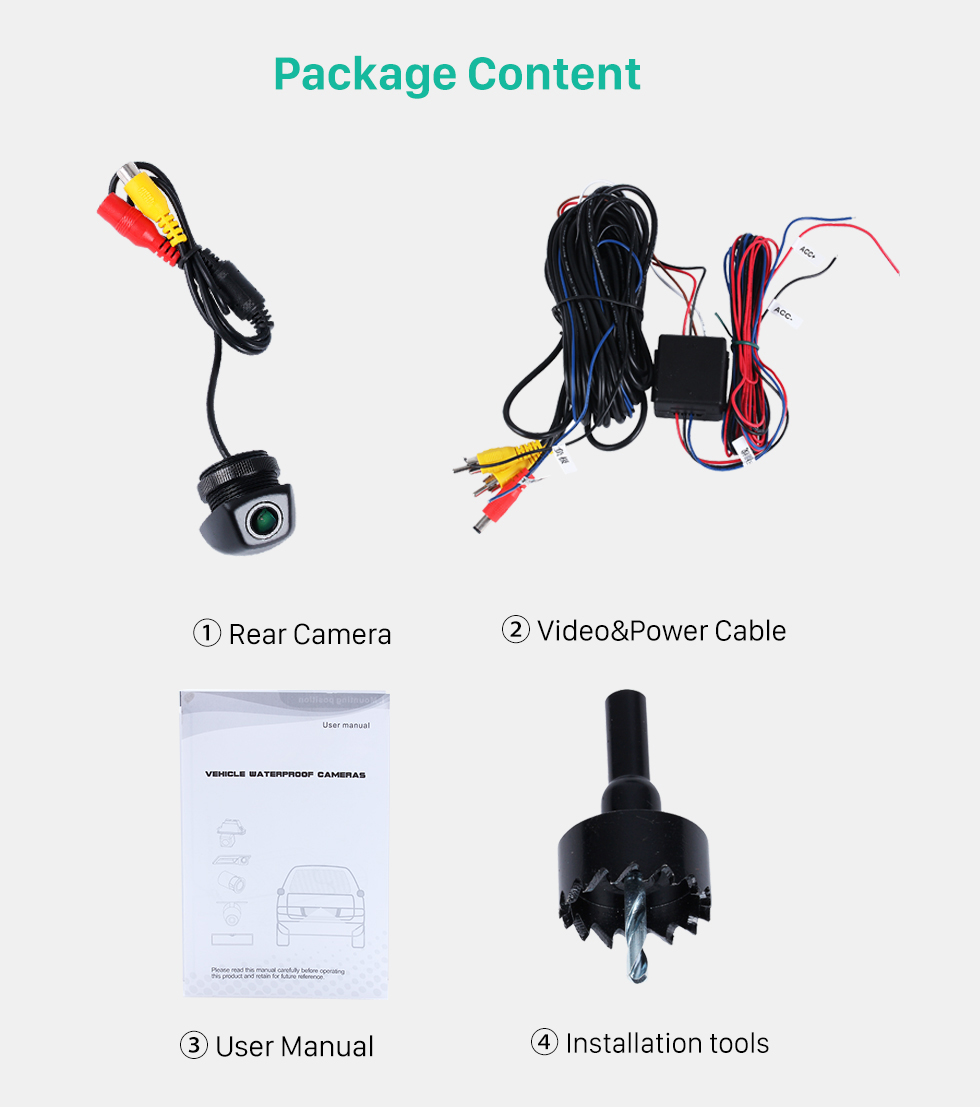 Package Content Hot selling BMW 3  Car Rear View Camera with four-color ruler and LR logo Night Vision free shipping