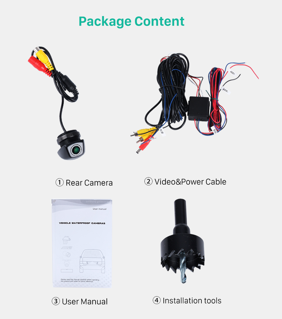 Package Content venda quente BMW 3 Carro Retrovisor Câmera com quatro cores régua e LR logo Visão noturna Frete grátis