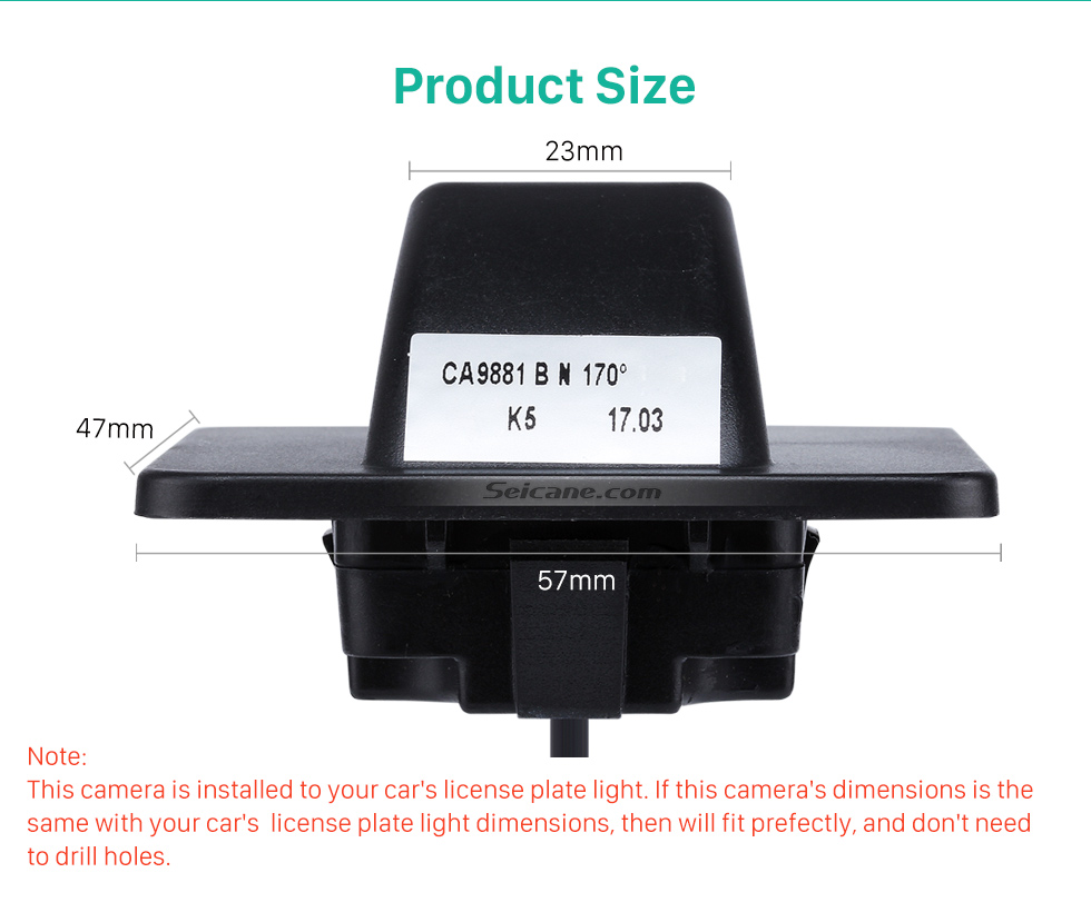 Product Size HD Wired Car Parking Backup Reversing Camera for KIA K5 Waterproof four-color ruler and LR logo Night Vision free shipping Product Size HD Wired Car Parking Backup Reversing Camera for KIA K5 Waterproof four-color ruler and LR logo Night Vision free shipping