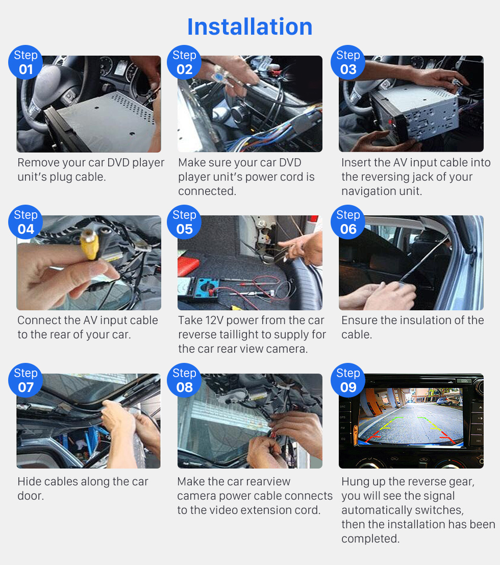 Seicane Sony CCD Universal HD Car Rearview Camera Parking Monitor for Dash Stereo Radio Waterproof Seicane Sony CCD Universal HD Car Rearview Camera Parking Monitor for Dash Stereo Radio Waterproof